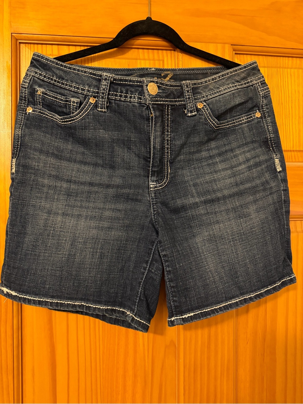 Seven7 Dark Wash Denim Jean Shorts